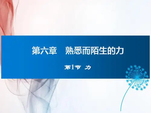 沪科版八年级物理第1节  力课件