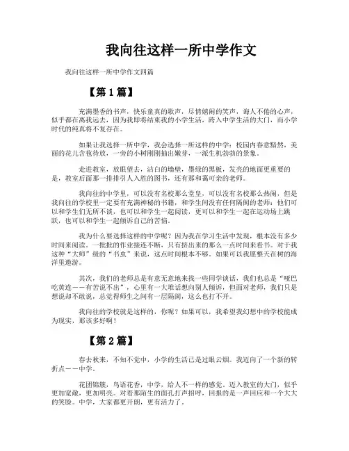 我向往这样一所中学作文