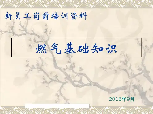 城市燃气基础知识培训课件