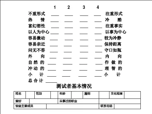 性向测试
