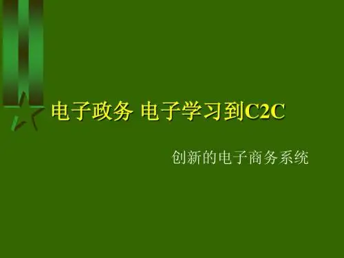 电子政务 电子学习及C2C