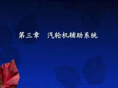 第三章 汽轮机辅助系统