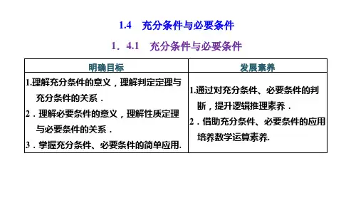高中数学必修一(人教版)《1.4.1 充分条件与必要条件》课件