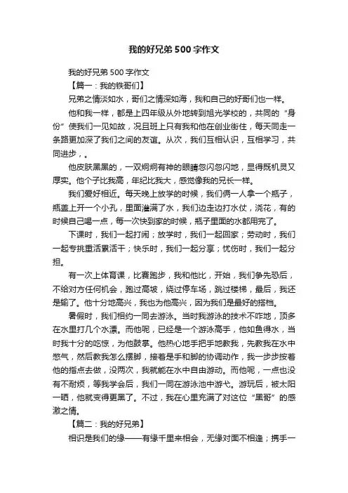 我的好兄弟500字作文