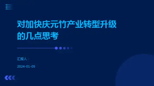对加快庆元竹产业转型升级的几点思考