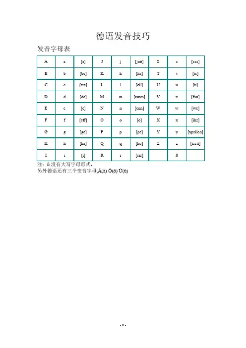 德语发音(元音部分)资料