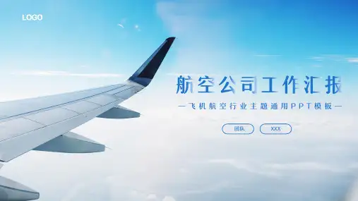 飞机航空行业主题汇报PPT模板