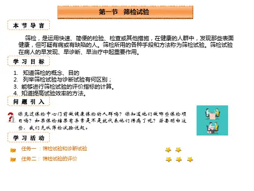 常见慢性病的筛检(健康信息管理与风险评估课件)