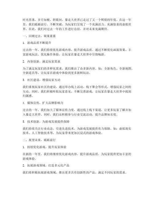 暴走大世界年度总结
