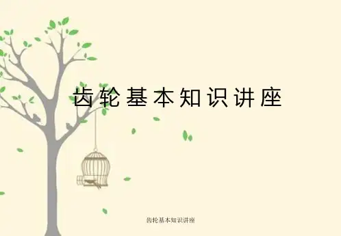 齿轮基本知识讲座