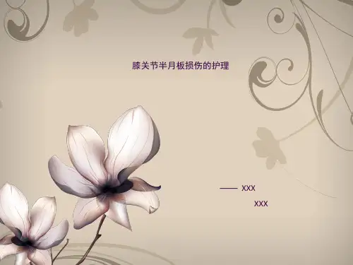半月板损伤护理ppt课件