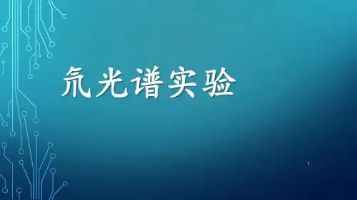 氘光谱实验报告ppt课件
