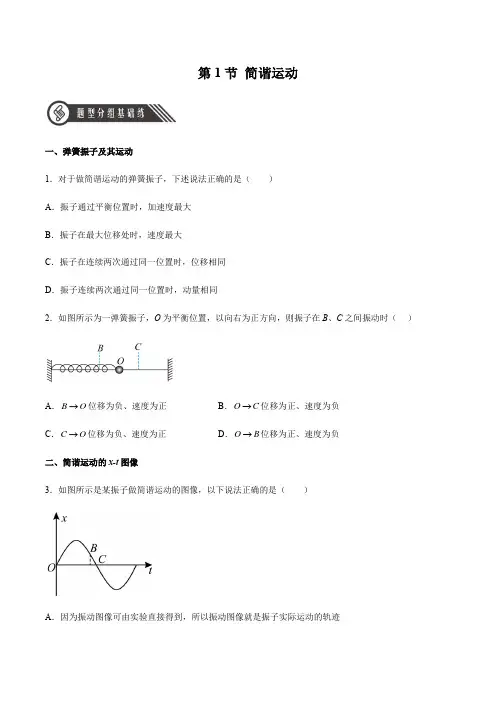 简谐运动(原卷版)