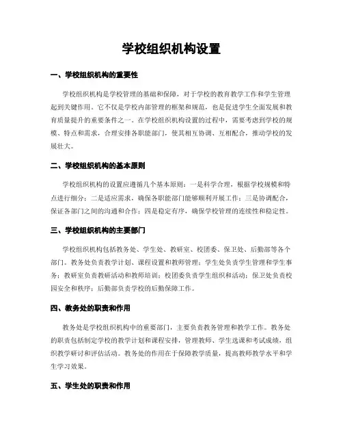 学校组织机构设置