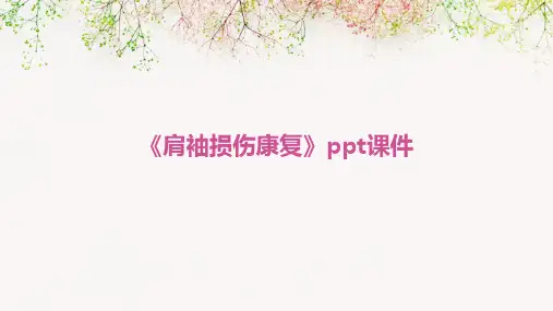《肩袖损伤康复》课件