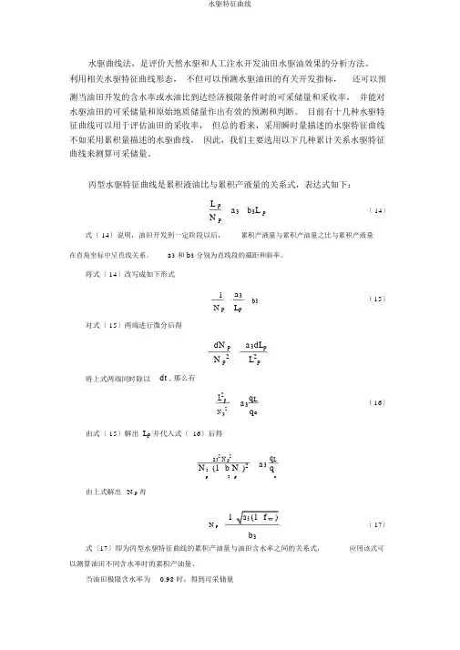 水驱特征曲线
