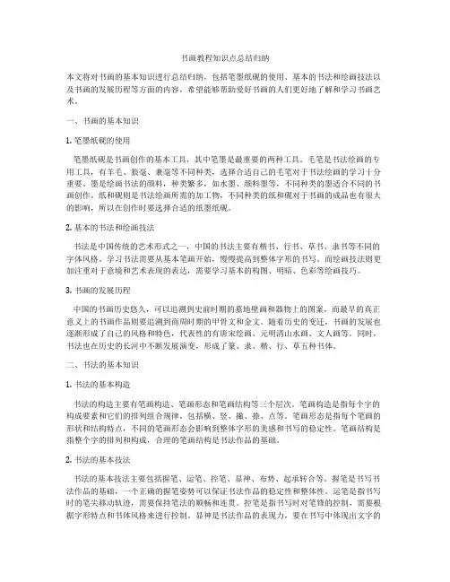 书画教程知识点总结归纳