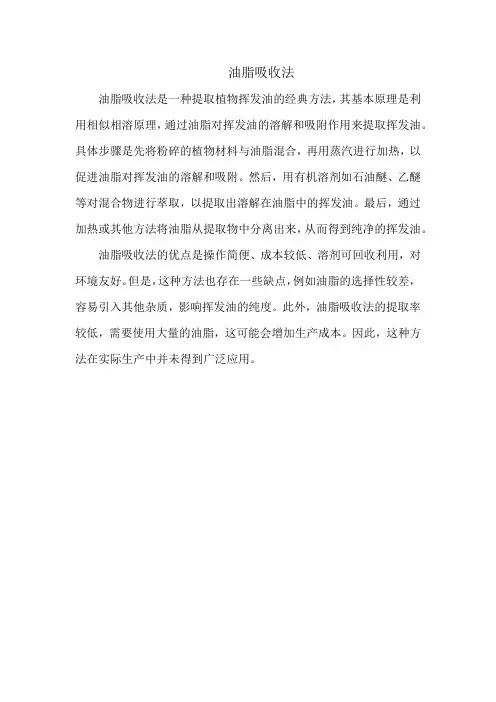 油脂吸收法