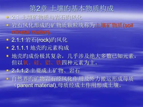 土壤的基本物质组成