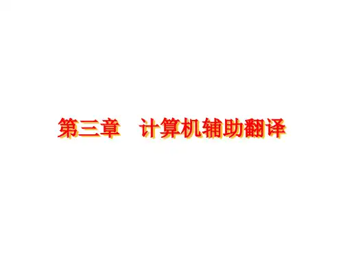 大学实用翻译教程(英汉双向 )第三章  计算机辅助翻译