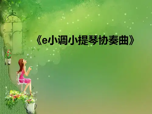 《e小调小提琴协奏曲》PPT课件