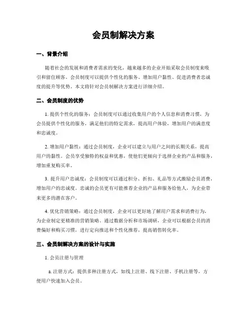 会员制解决方案