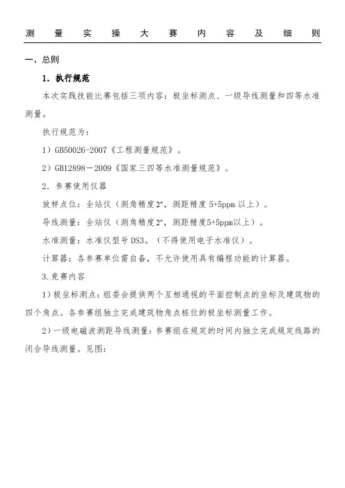 测量实操大赛内容及细则