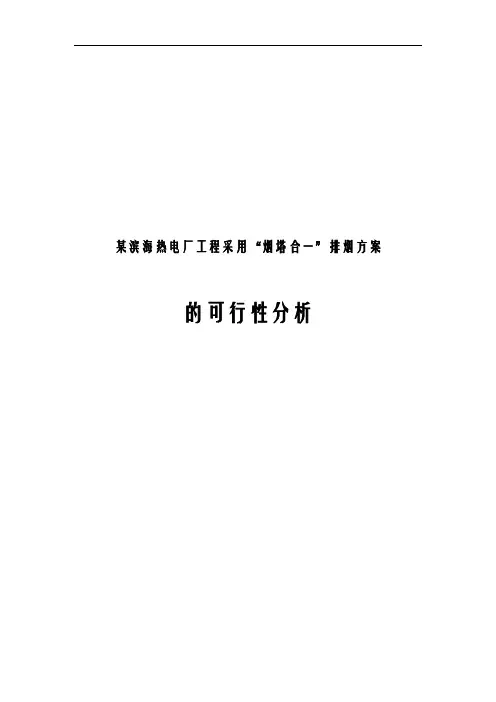 某工程烟塔合一应用可行性分析报告