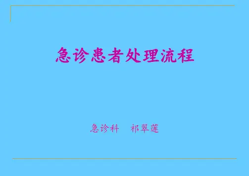急诊患者处理流程