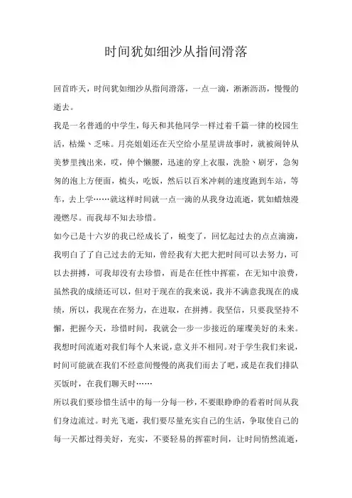 初三话题时间犹如细沙从指间滑落