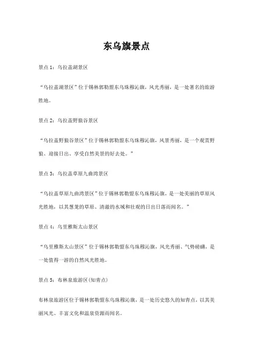 东乌旗景点