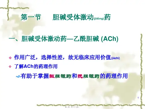 医学专题第6章胆碱受体激动药和作用于胆碱酯酶药3267