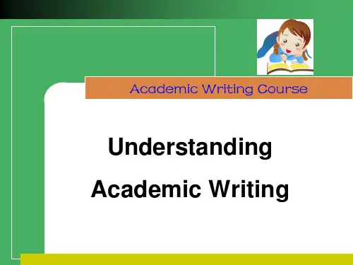 学术英语写作课件1 Understanding Academic Writing