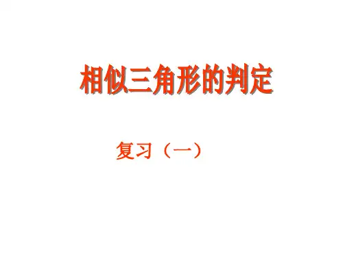 相似三角形判定复习(一)