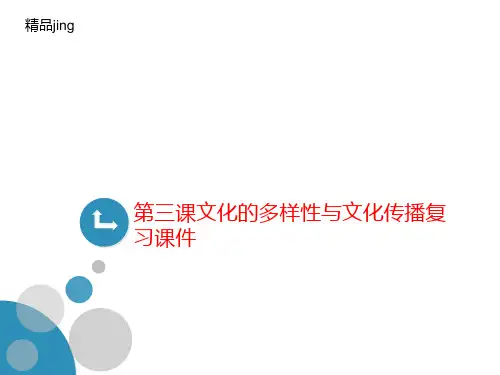 第三课文化讲义的多样性与文化传播复习课件
