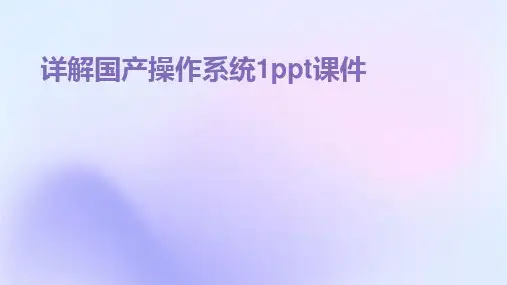 详解国产操作系统1ppt课件