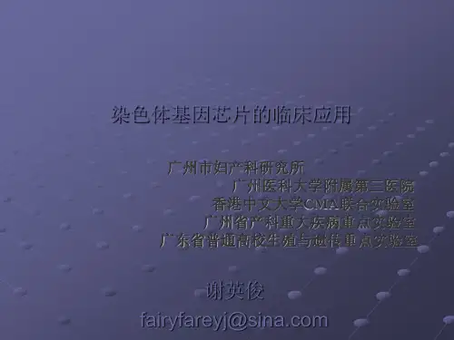 染色体基因芯片的临床应用ppt课件
