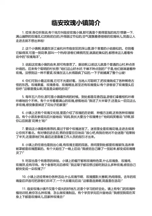 临安玫瑰小镇简介