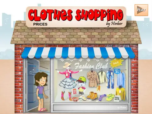 英语课堂趣味PPT模板clothes_2_衣服