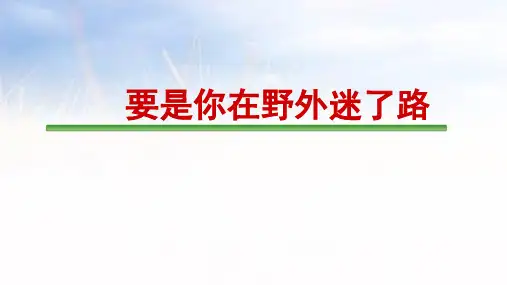 《要是你在野外迷了路》ppt课件