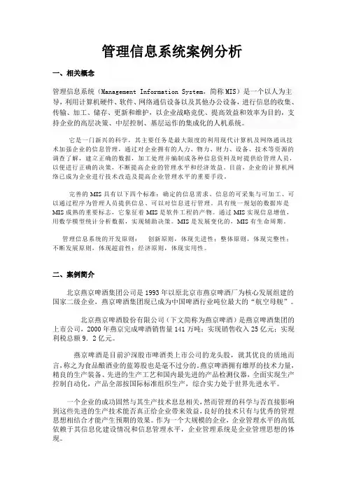 管理信息系统成功案例分析
