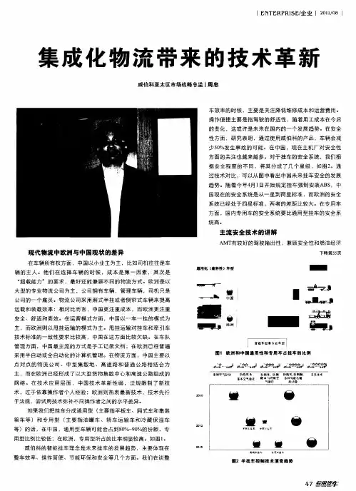 集成化物流带来的技术革新