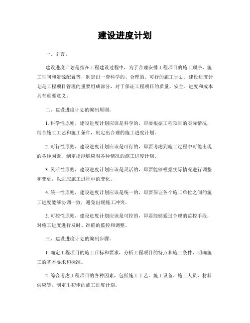 建设进度计划