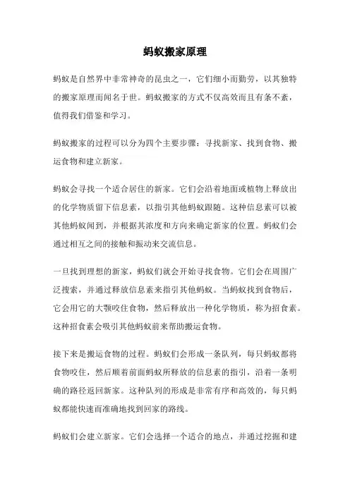 蚂蚁搬家原理
