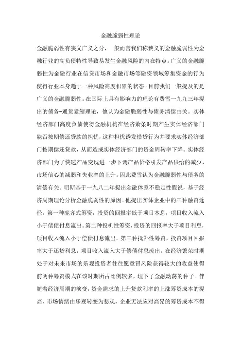 金融脆弱性理论
