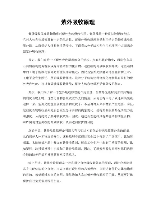 紫外吸收原理