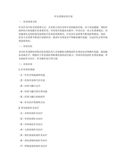 针灸进修培训计划