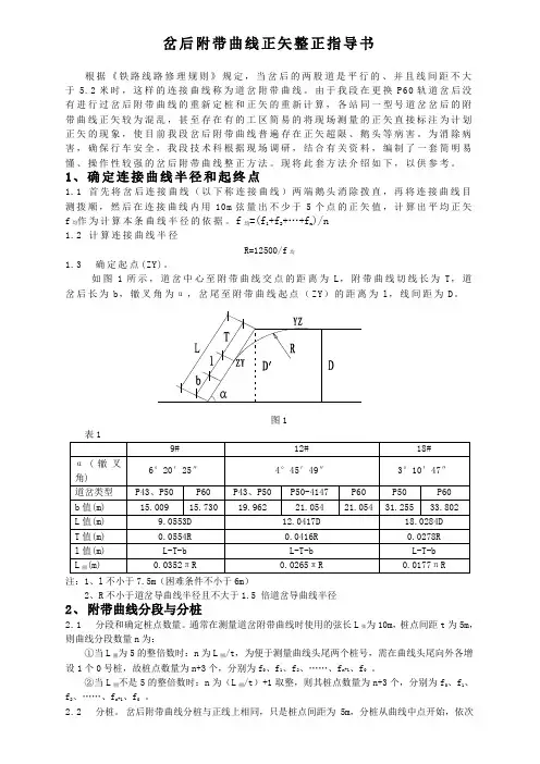 附带曲线整正方法