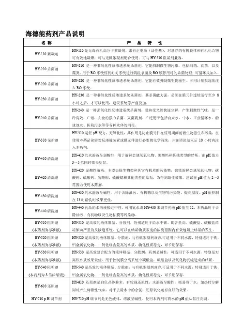 海德能水处理药剂技术手册2-19