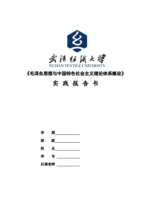 毛概报告规范版